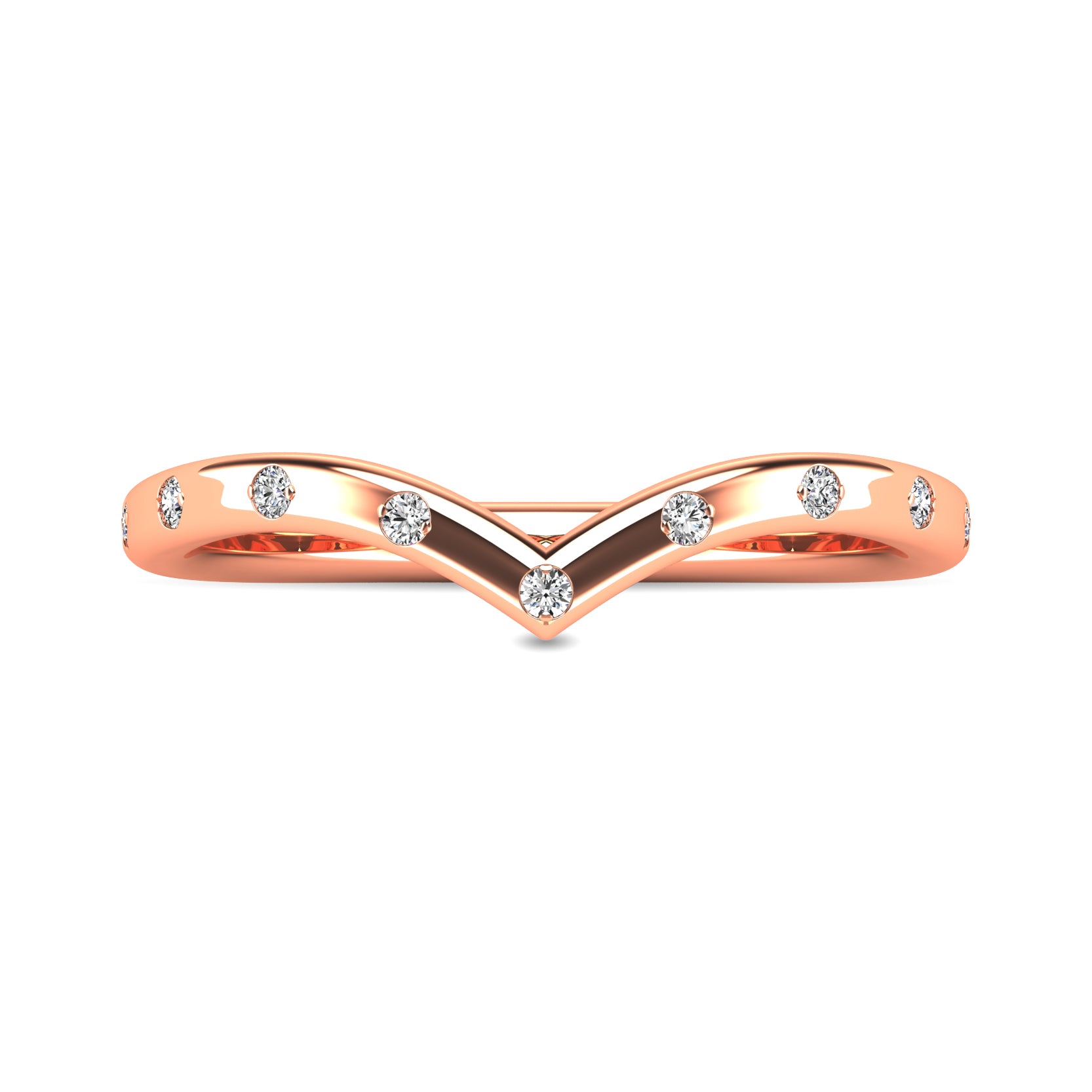 Diamond 1/10 ct tw Stackable Ring in 10K Rose Gold