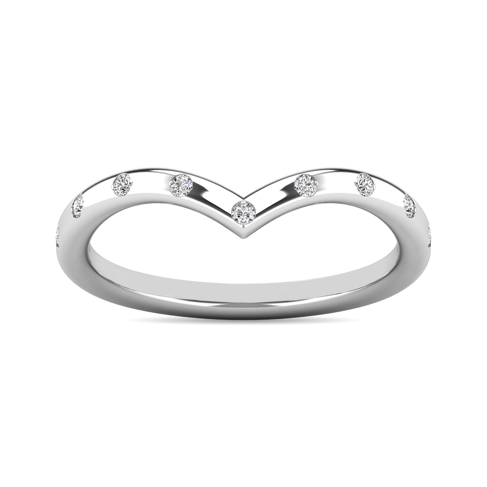 Diamond 1/10 ct tw Stackable Ring in 10K White Gold