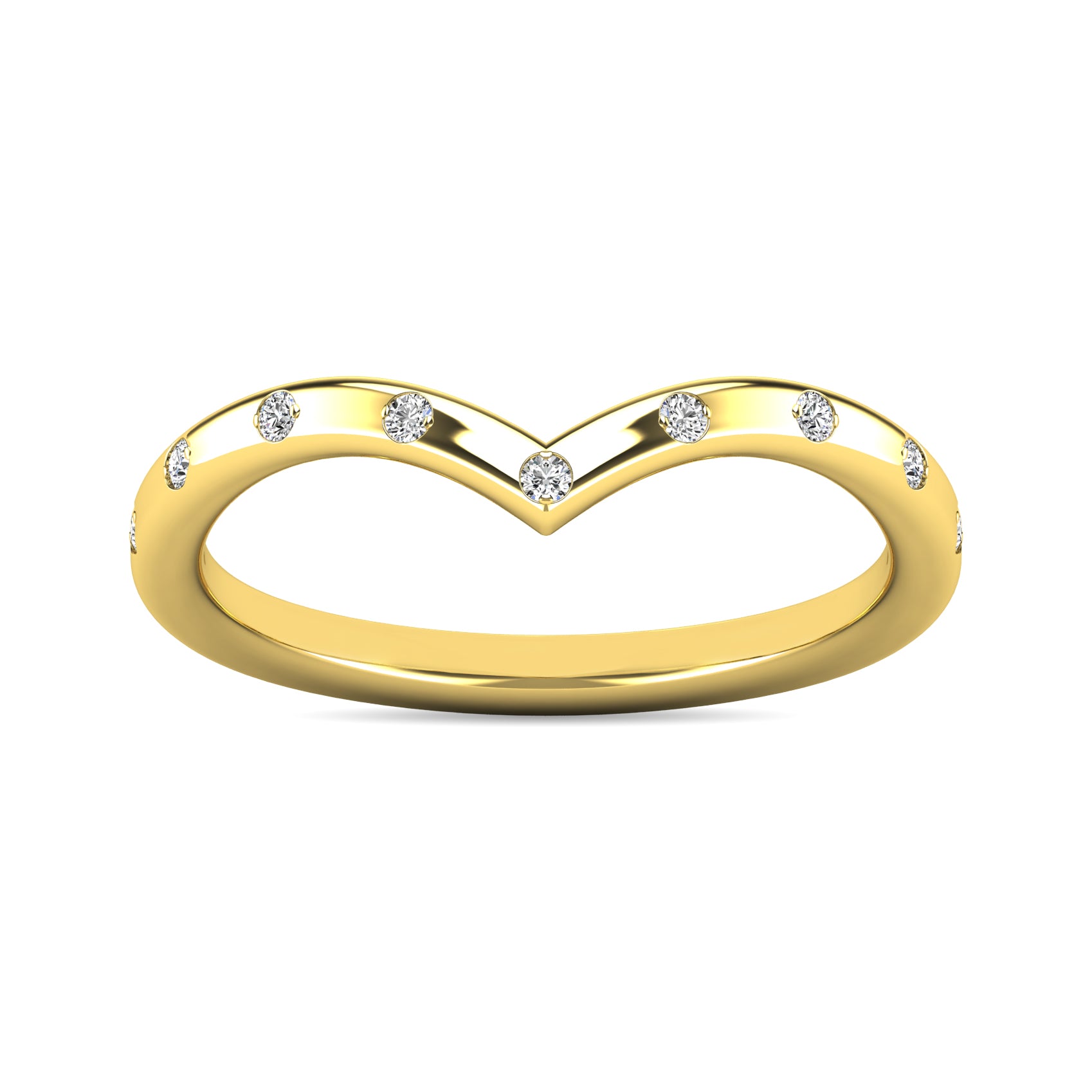 Diamond 1/10 ct tw Stackable Ring in 10K Yellow Gold