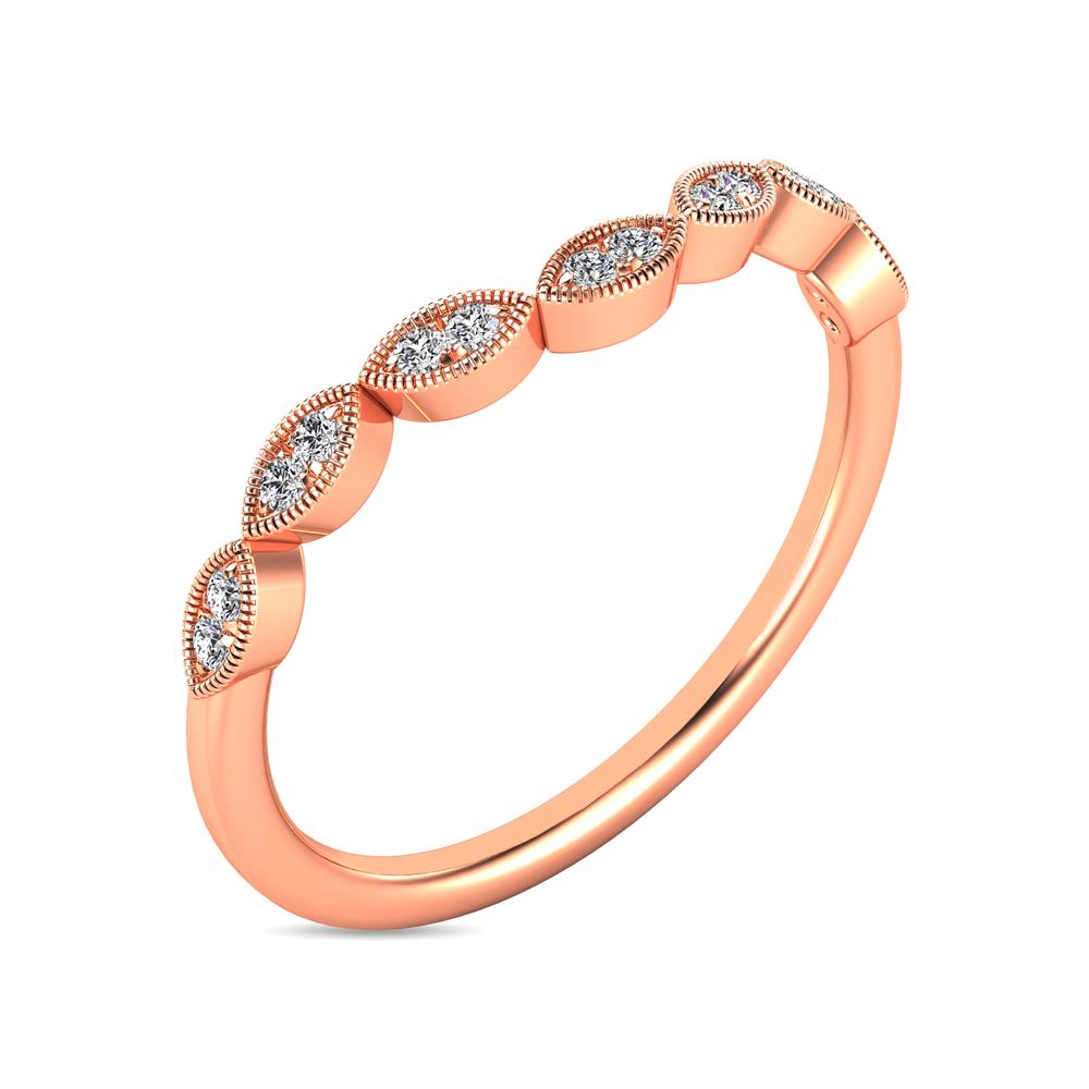 Diamond 1/20 Ct Tw Stackable Ring In 10K Rose Gold