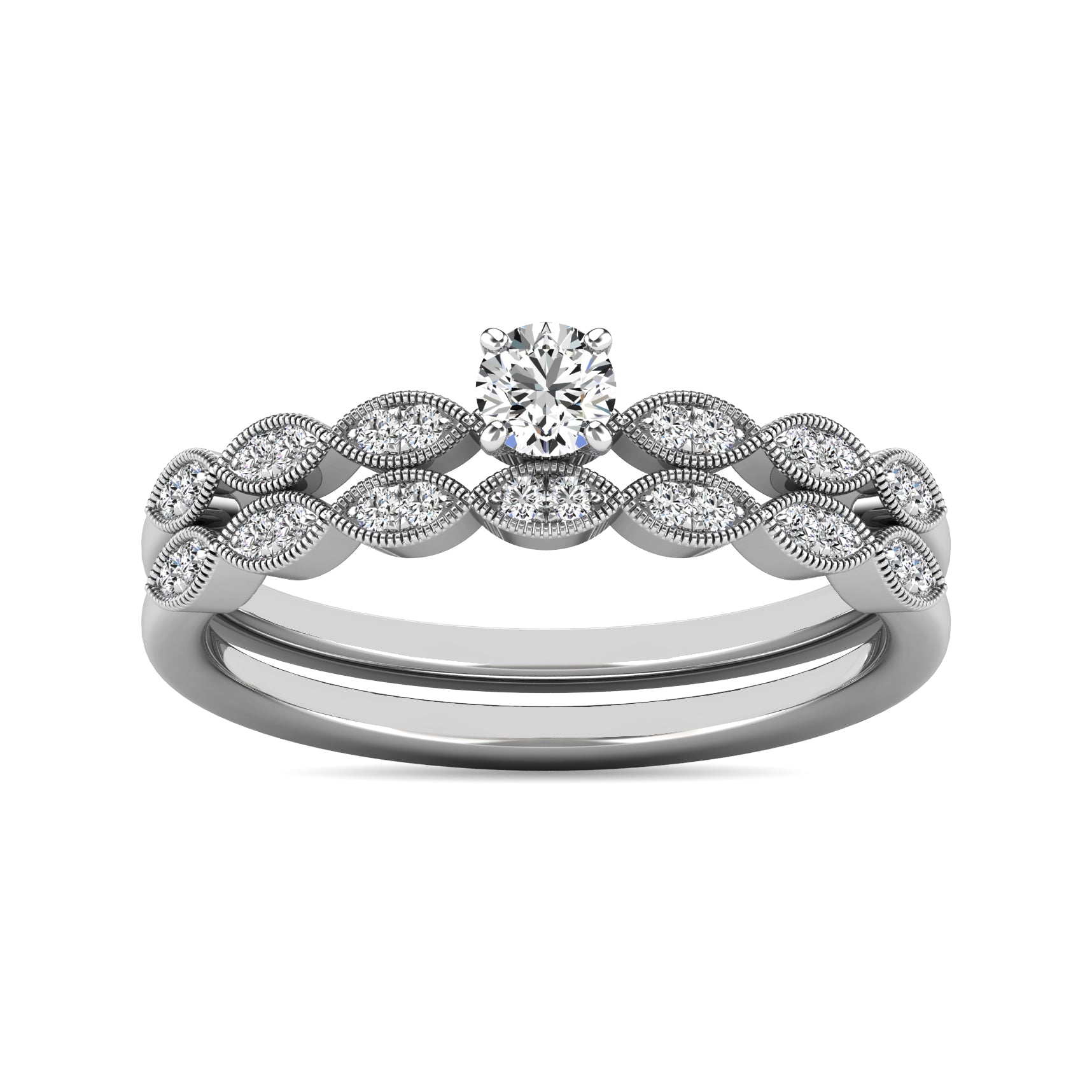 Diamond 1/3 ct tw Bridal Ring in 10K White Gold
