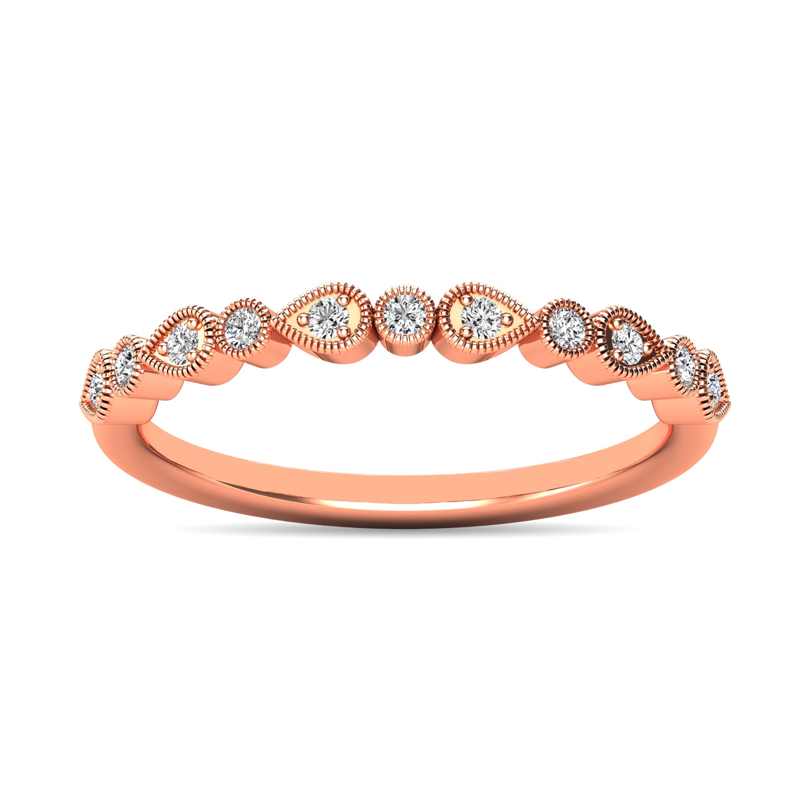 Diamond 1/10 ct tw Stackable Ring in 10K Rose Gold