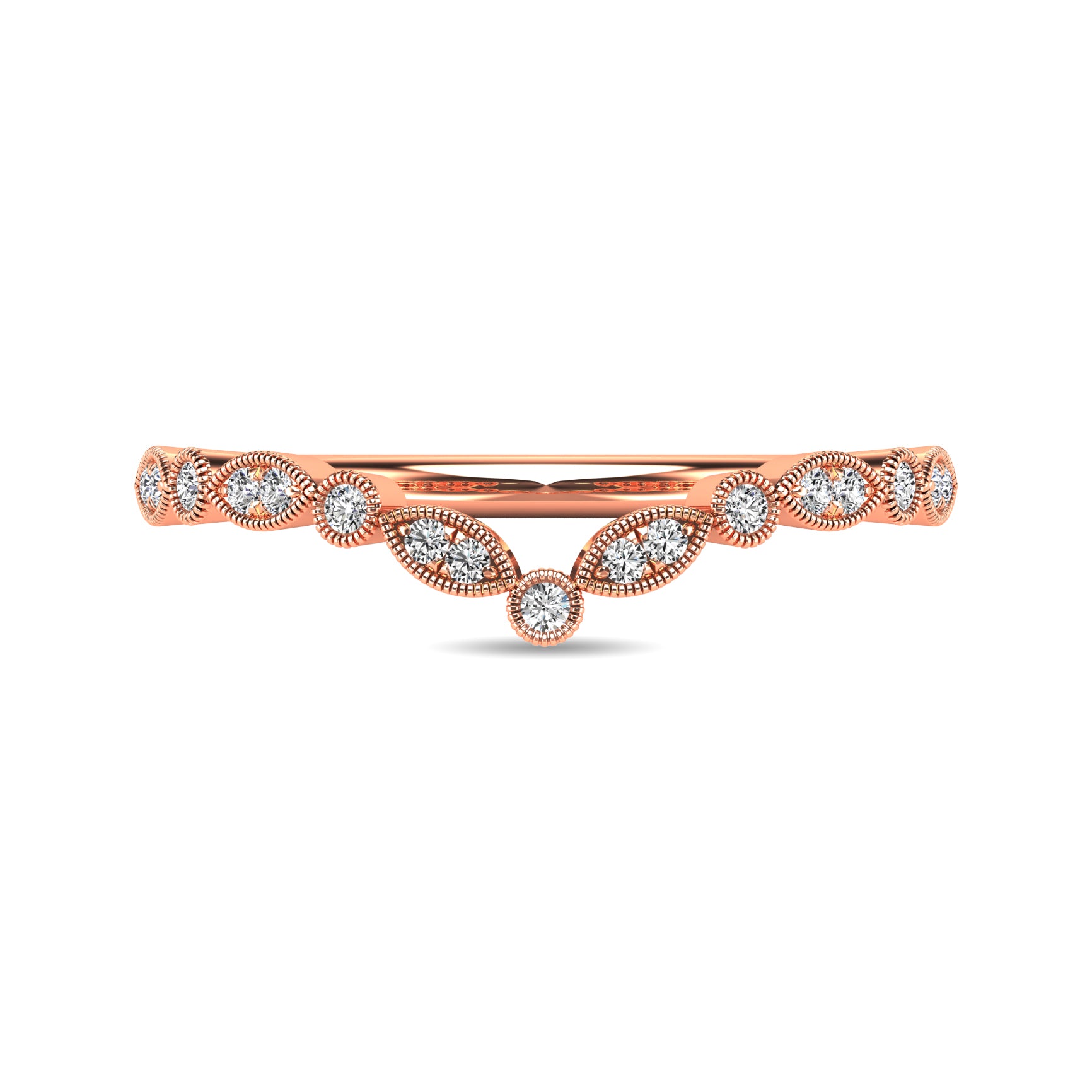 Diamond 1/10 Ct Tw Anniversary Band In 10K Rose Gold