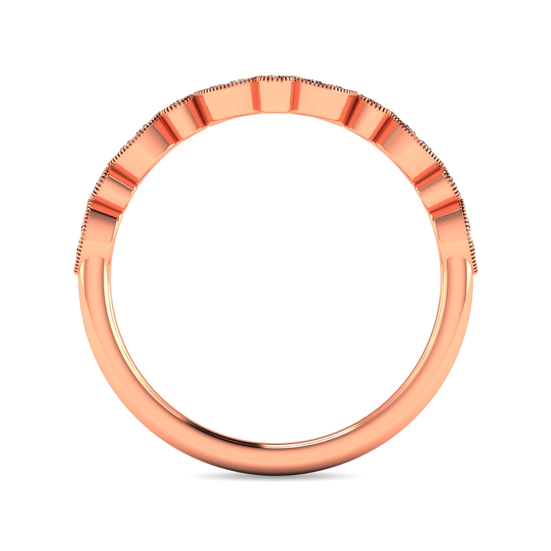 Diamond 1/10 Ct Tw Anniversary Band In 10K Rose Gold