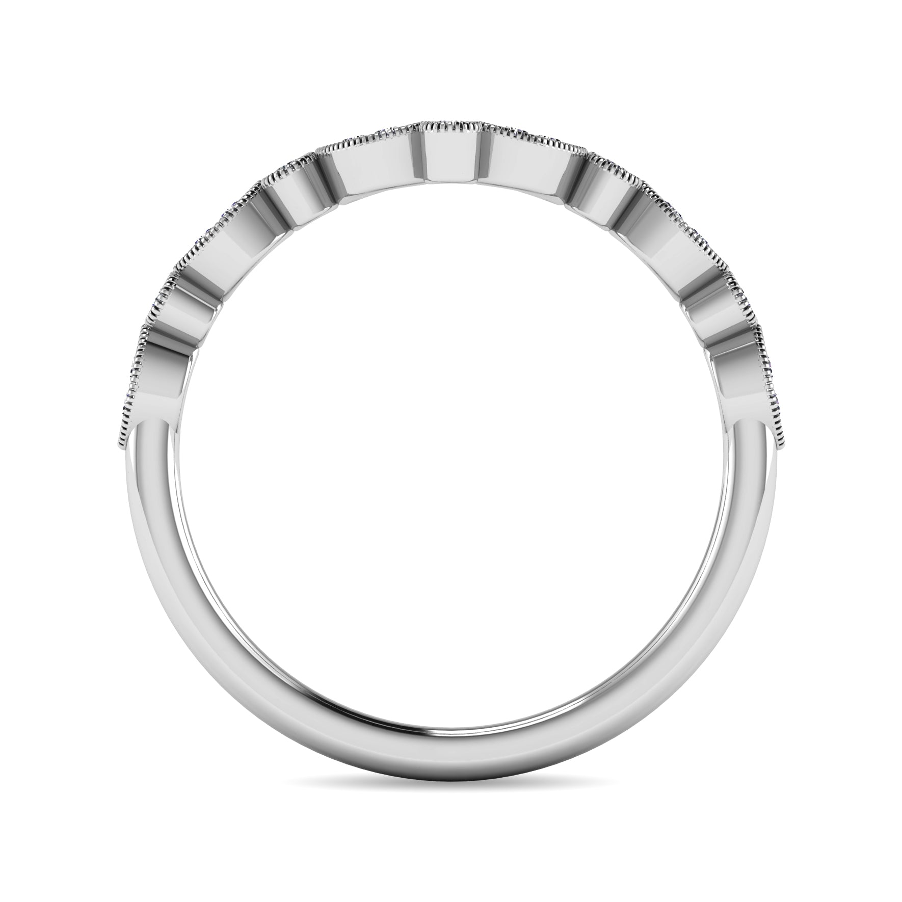 Diamond 1/10 Ct Tw Anniversary Band In 10K White Gold