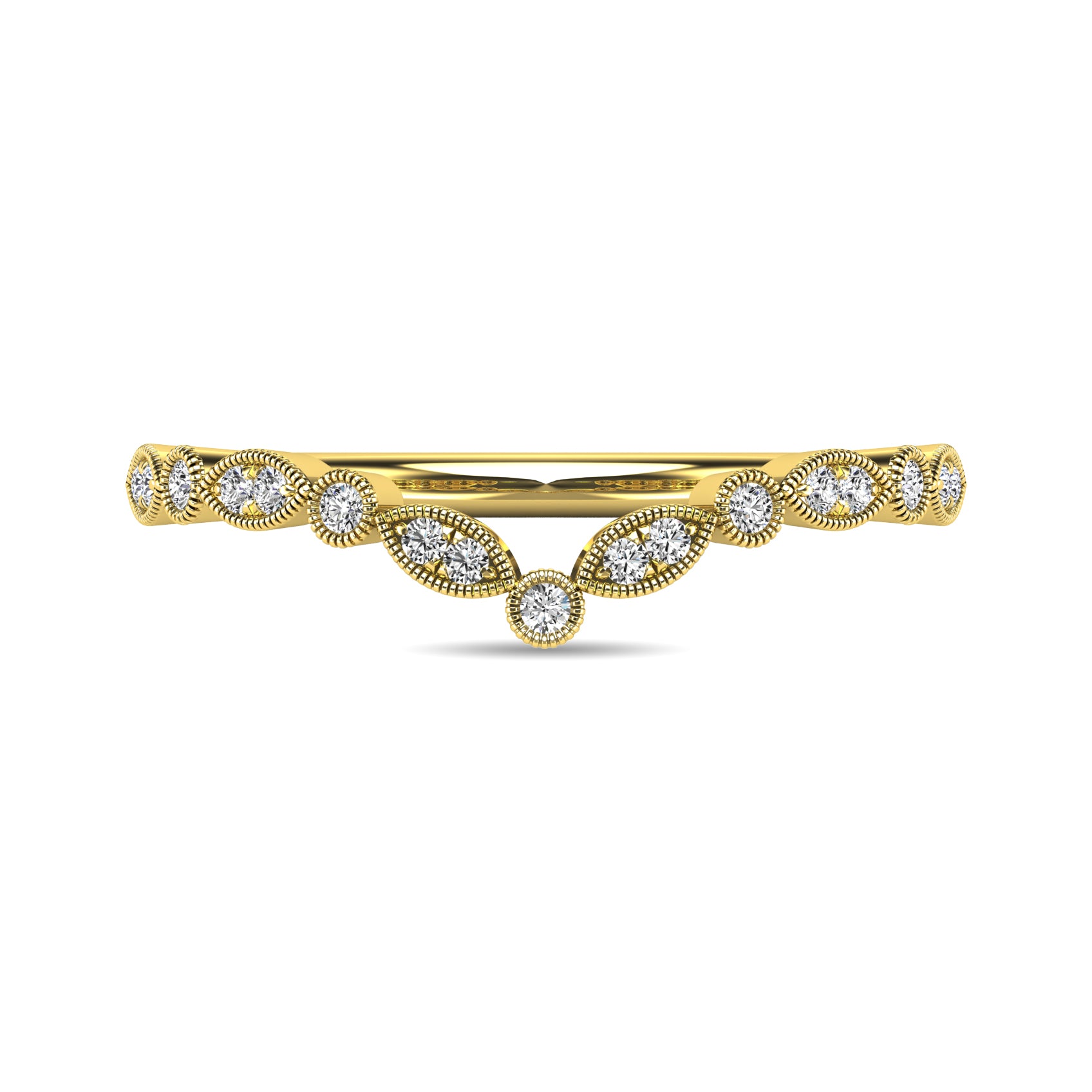 Diamond 1/10 Ct Tw Anniversary Band In 10K Yellow Gold