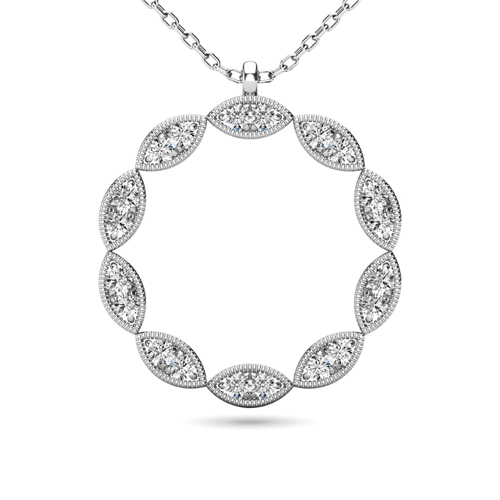 Diamond 1/10 ct tw Fashion Pendant in 10K White Gold