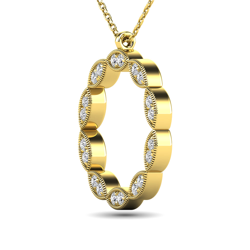 Diamond 1/10 Ct Tw Fashion Pendant In 10K Yellow Gold