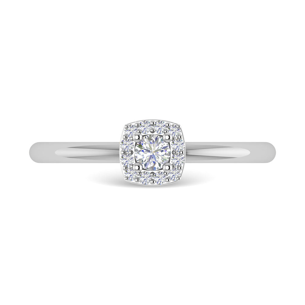 Diamond 1/6 Ct.Tw. Round Cut Promise Ring in 14K White Gold