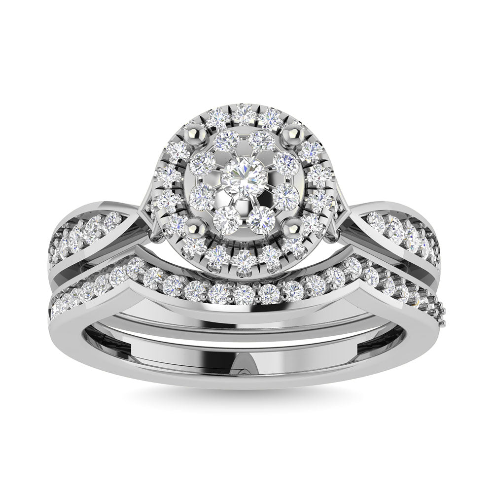 Diamond 5/8 Ct.Tw. Bridal Ring In 14K White Gold