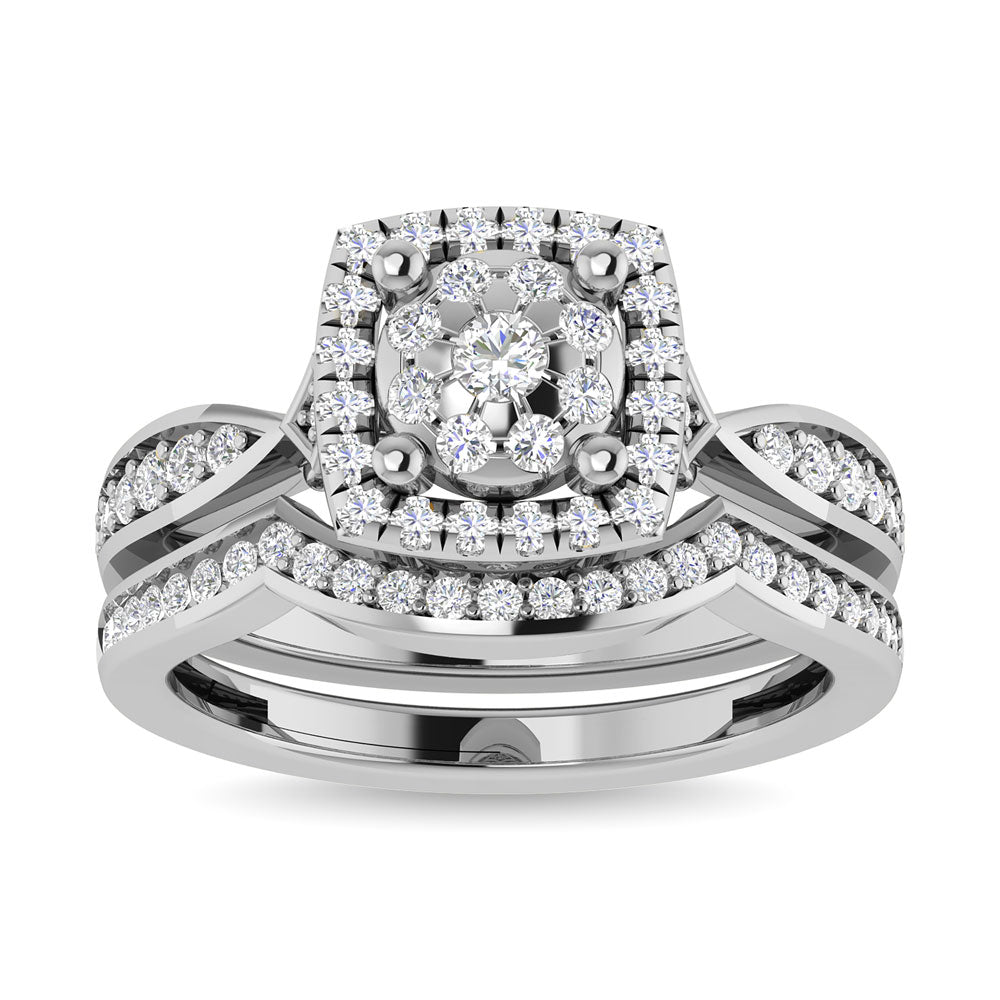 Diamond 5/8 Ct.Tw. Bridal Ring In 14K White Gold