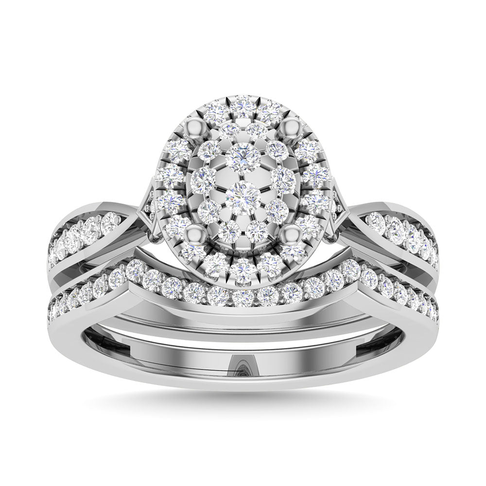 Diamond 5/8 Ct.Tw. Bridal Ring In 14K White Gold