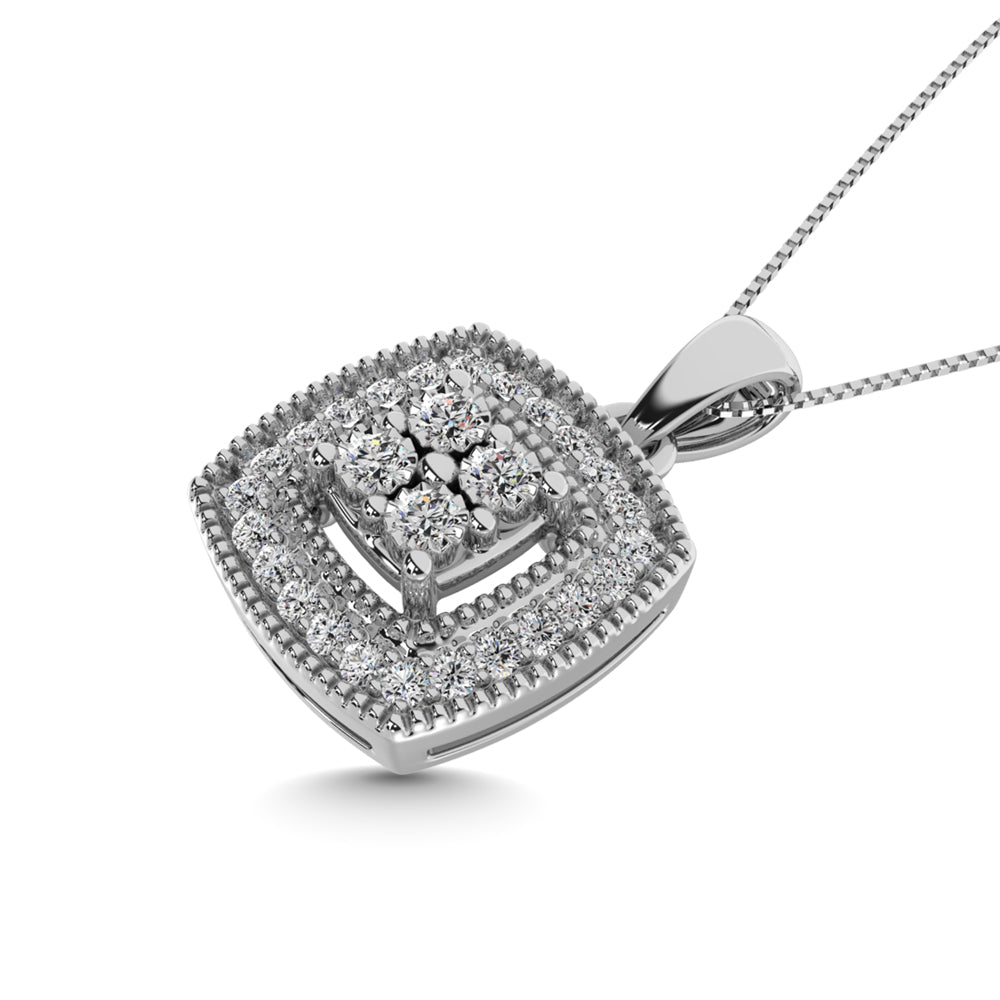 Diamond 1/50 Ct Tw Fashion Pendant In Sterling Silver