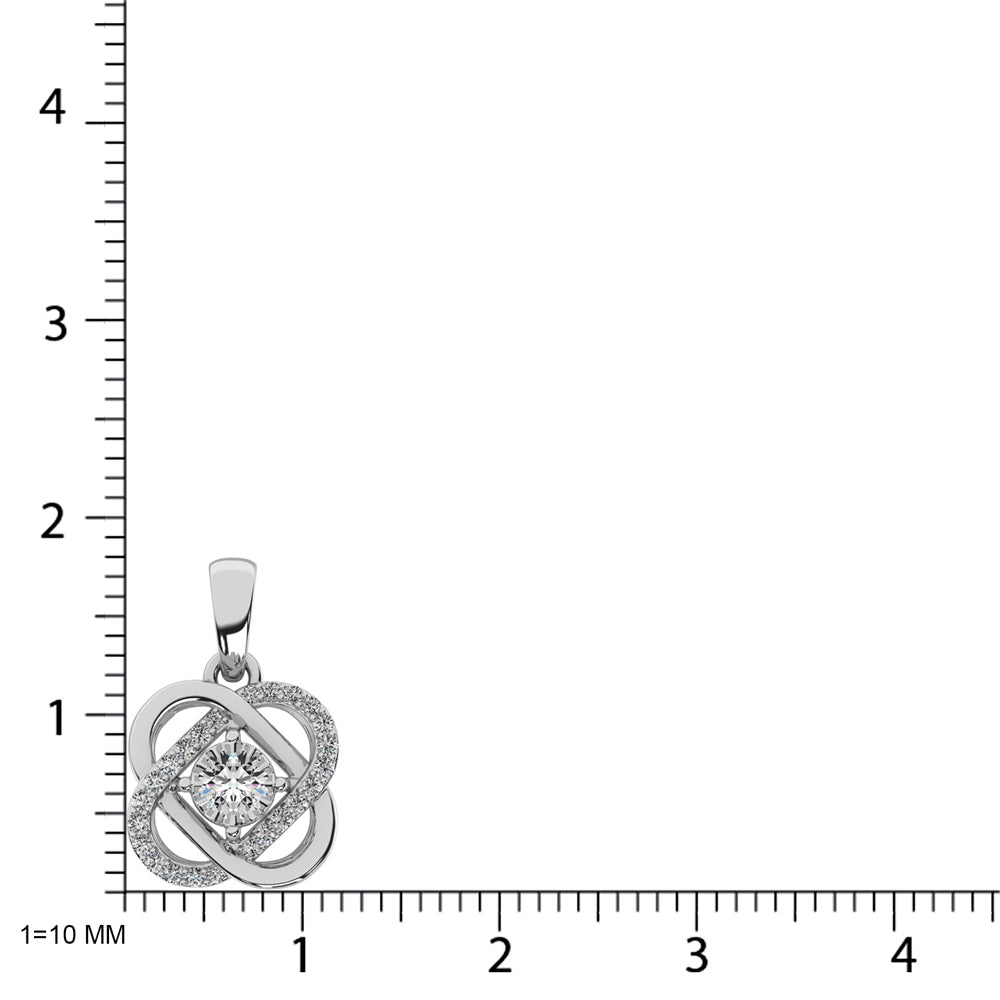 Diamond 1/50 ct tw Fashion Pendant in Sterling Silver
