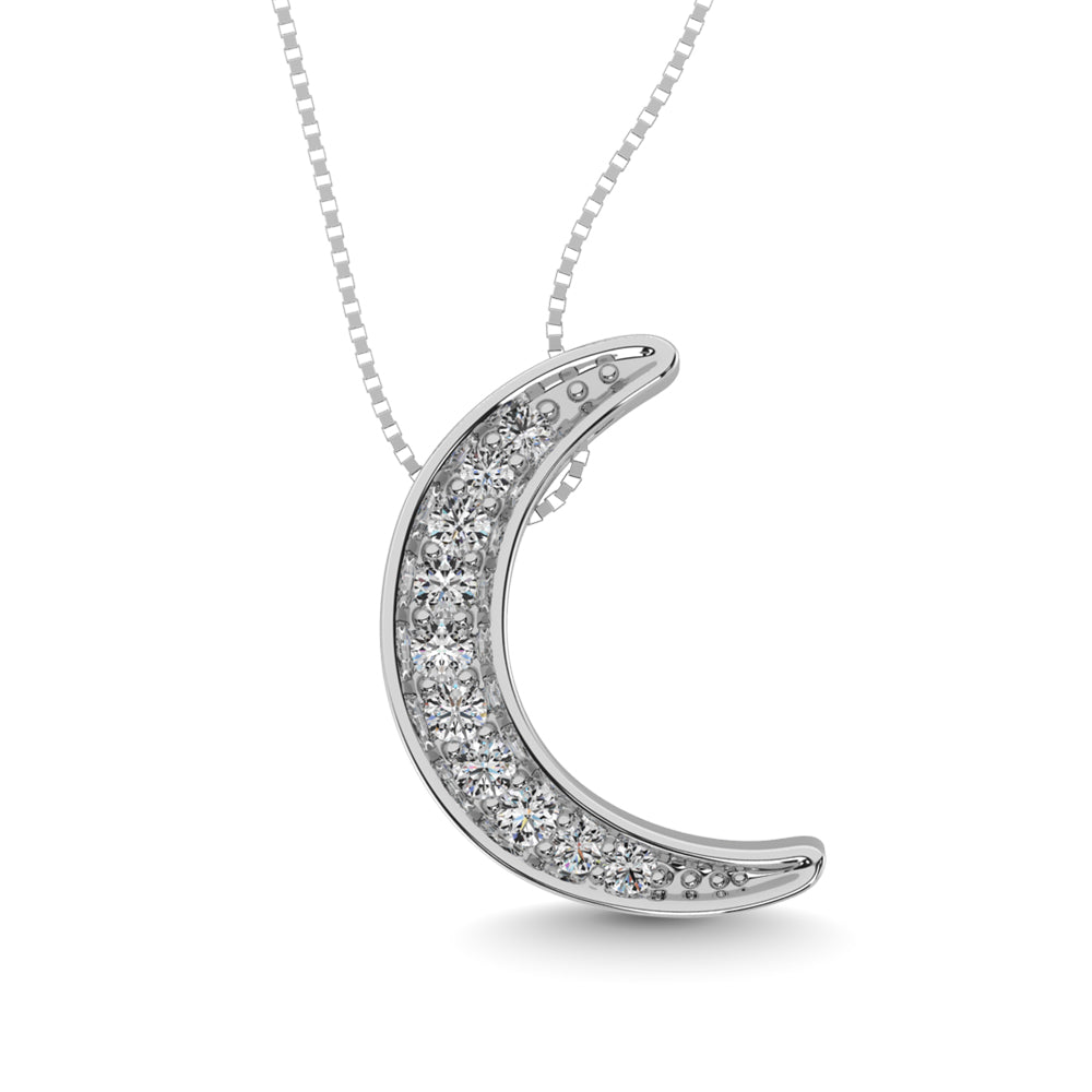 Diamond 1/10 Ct Tw Fashion Pendant In Sterling Silver