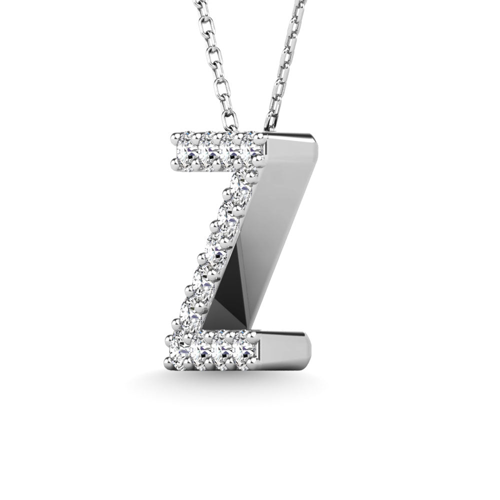 Diamond 1/8 Ct.Tw. Letter Z Pendant In 14K White Gold&Quot;&Quot;