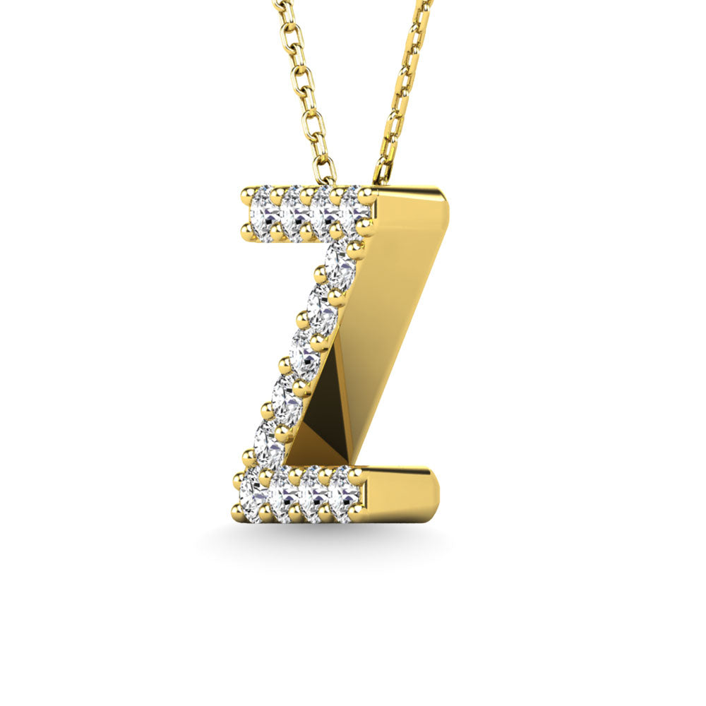 Diamond 1/8 Ct.Tw. Letter Z Pendant In 14K Yellow Gold&Quot;&Quot;