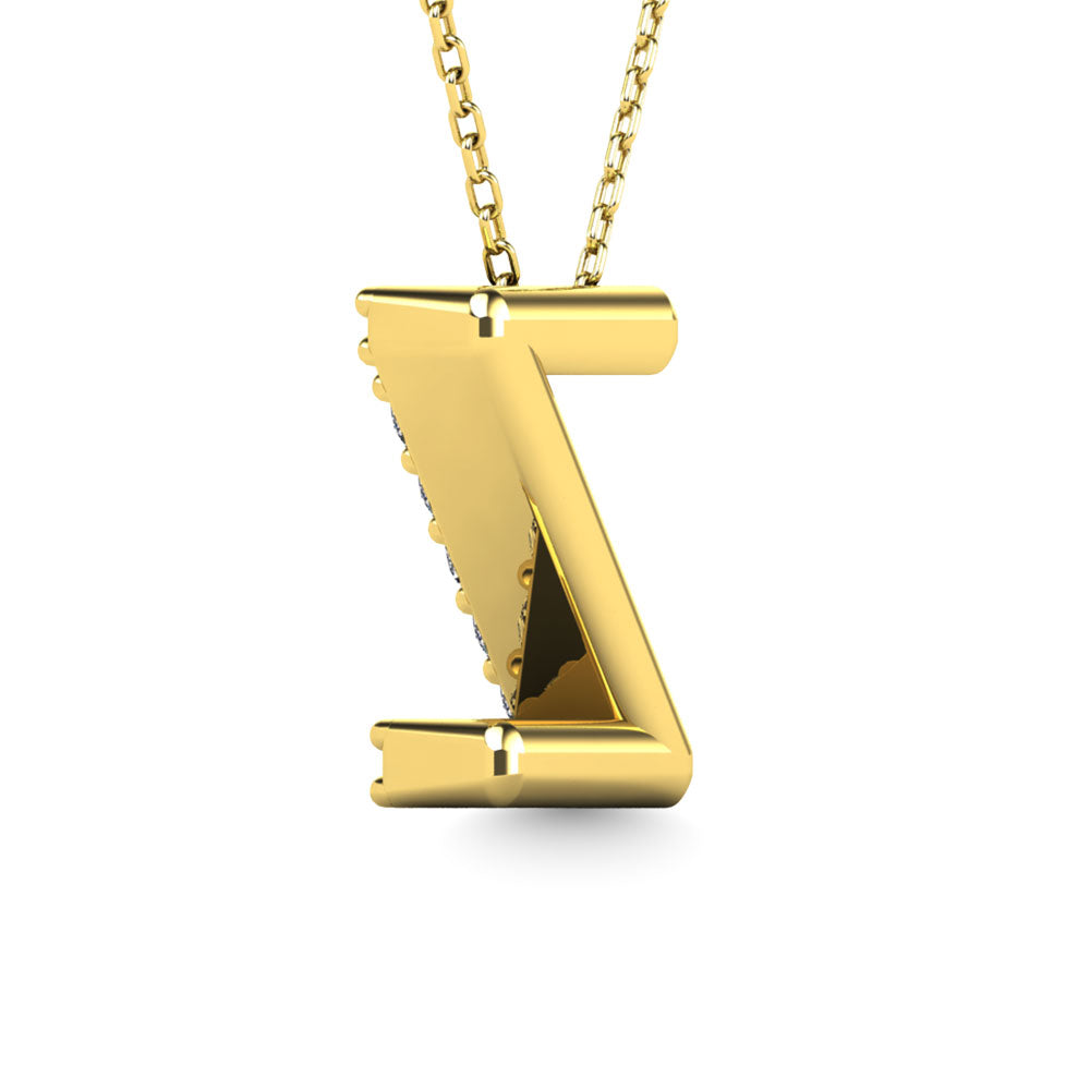 Diamond 1/8 Ct.Tw. Letter Z Pendant In 14K Yellow Gold&Quot;&Quot;