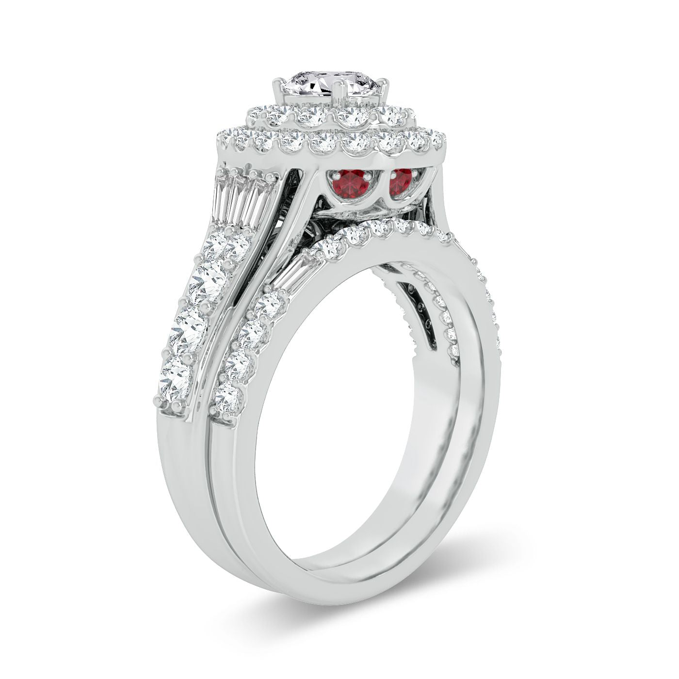 14K White Gold Dazzling 2.00Ct Diamond Ring