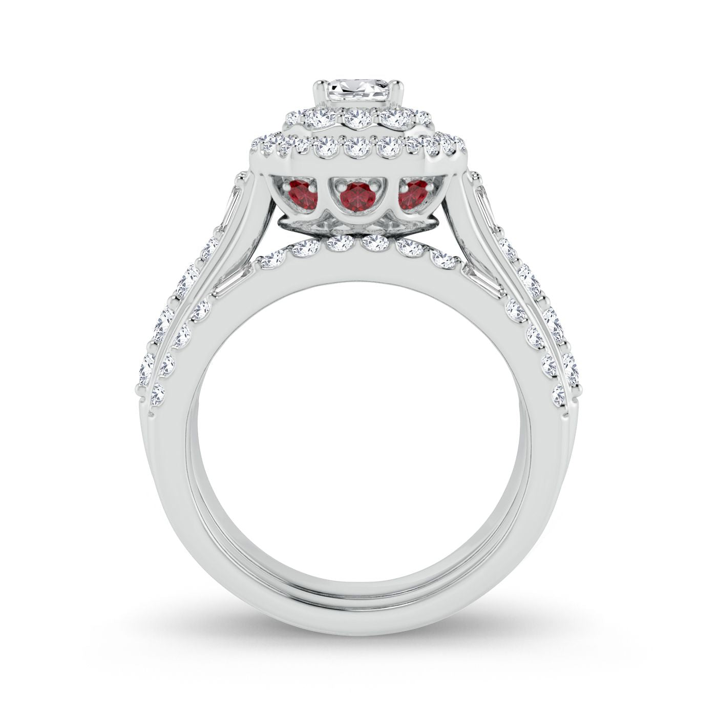 14K White Gold Dazzling 2.00Ct Diamond Ring