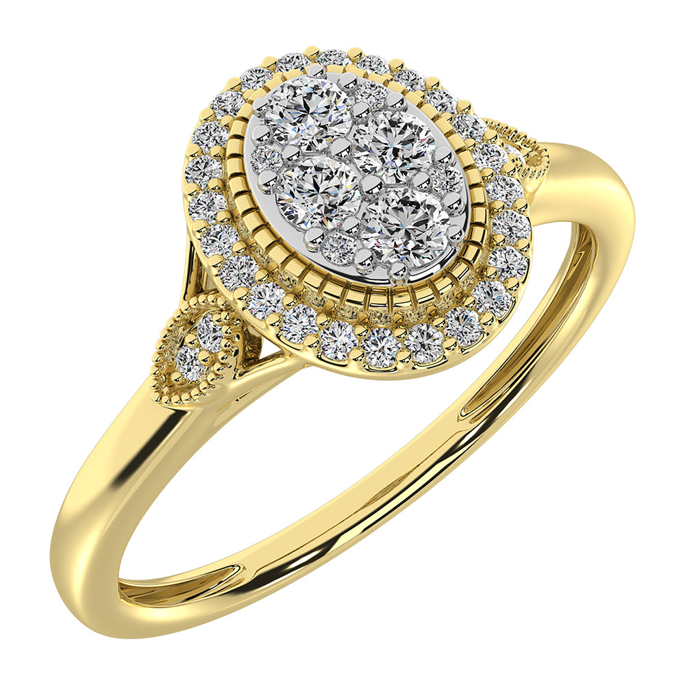 10K Yellow Gold 1/5 Ct.Tw. Diamond Promise Ring