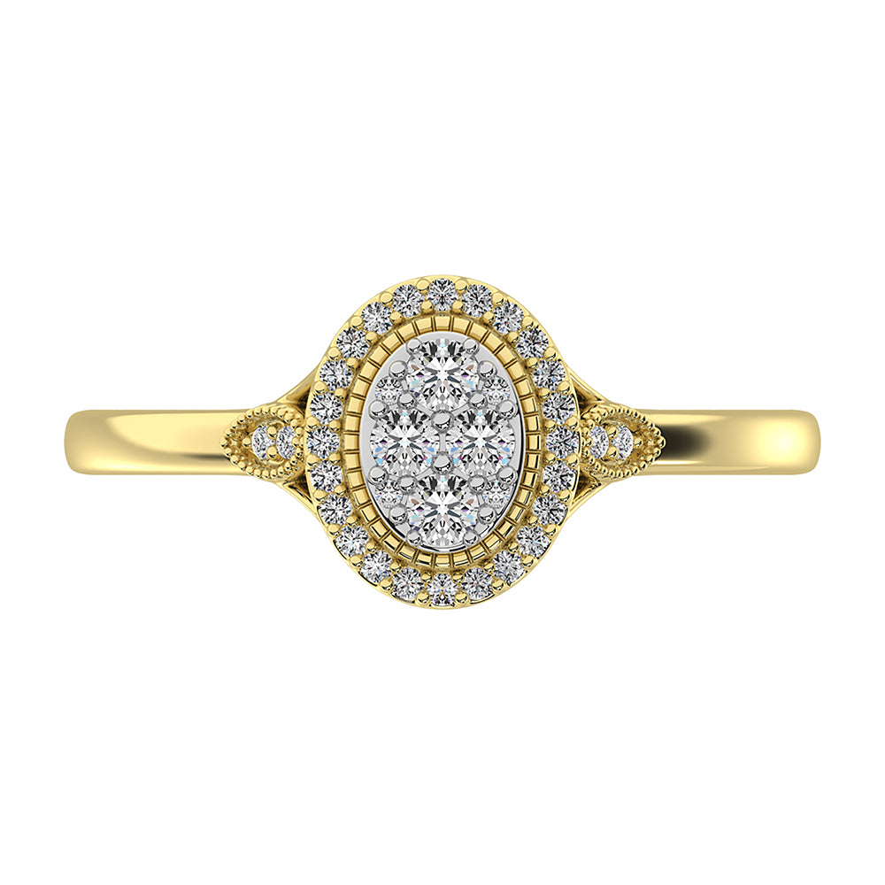 10K Yellow Gold 1/5 Ct.Tw. Diamond Promise Ring