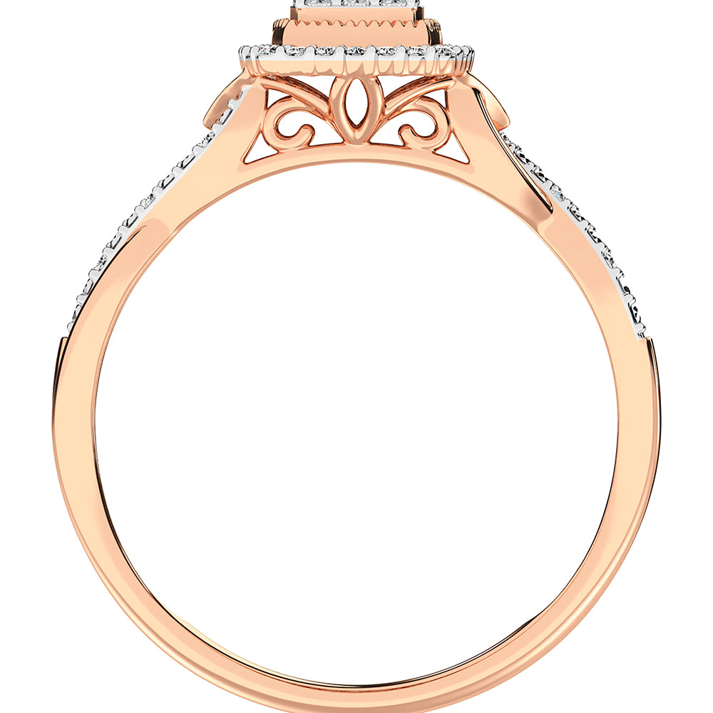 10K Rose Gold 1/5 Ct.Tw. Diamond Promise Ring