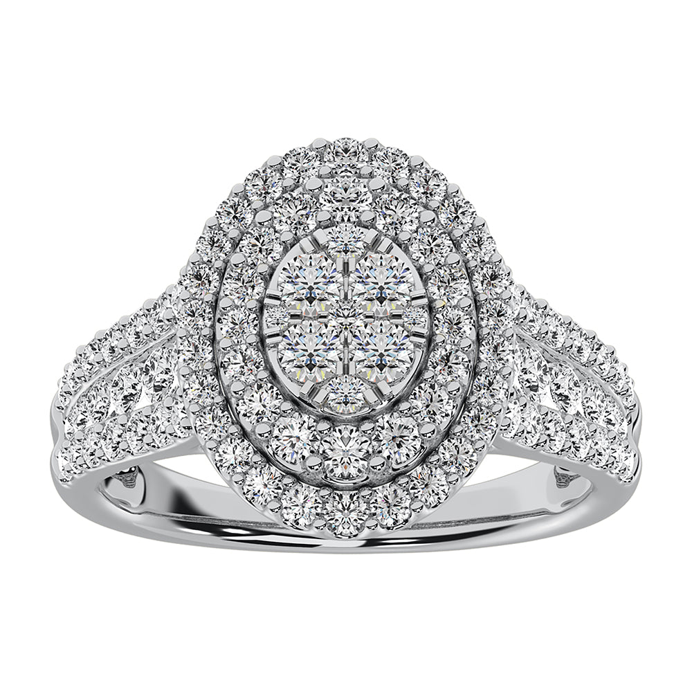 14K White Gold 1 1/2 Ct.Tw. Diamond Engagement Ring