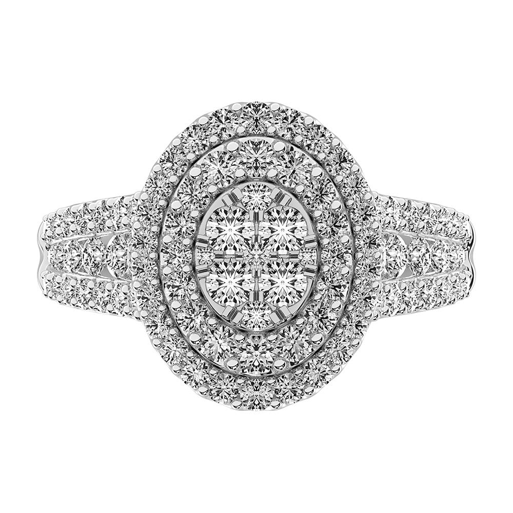 14K White Gold 1 1/2 Ct.Tw. Diamond Engagement Ring