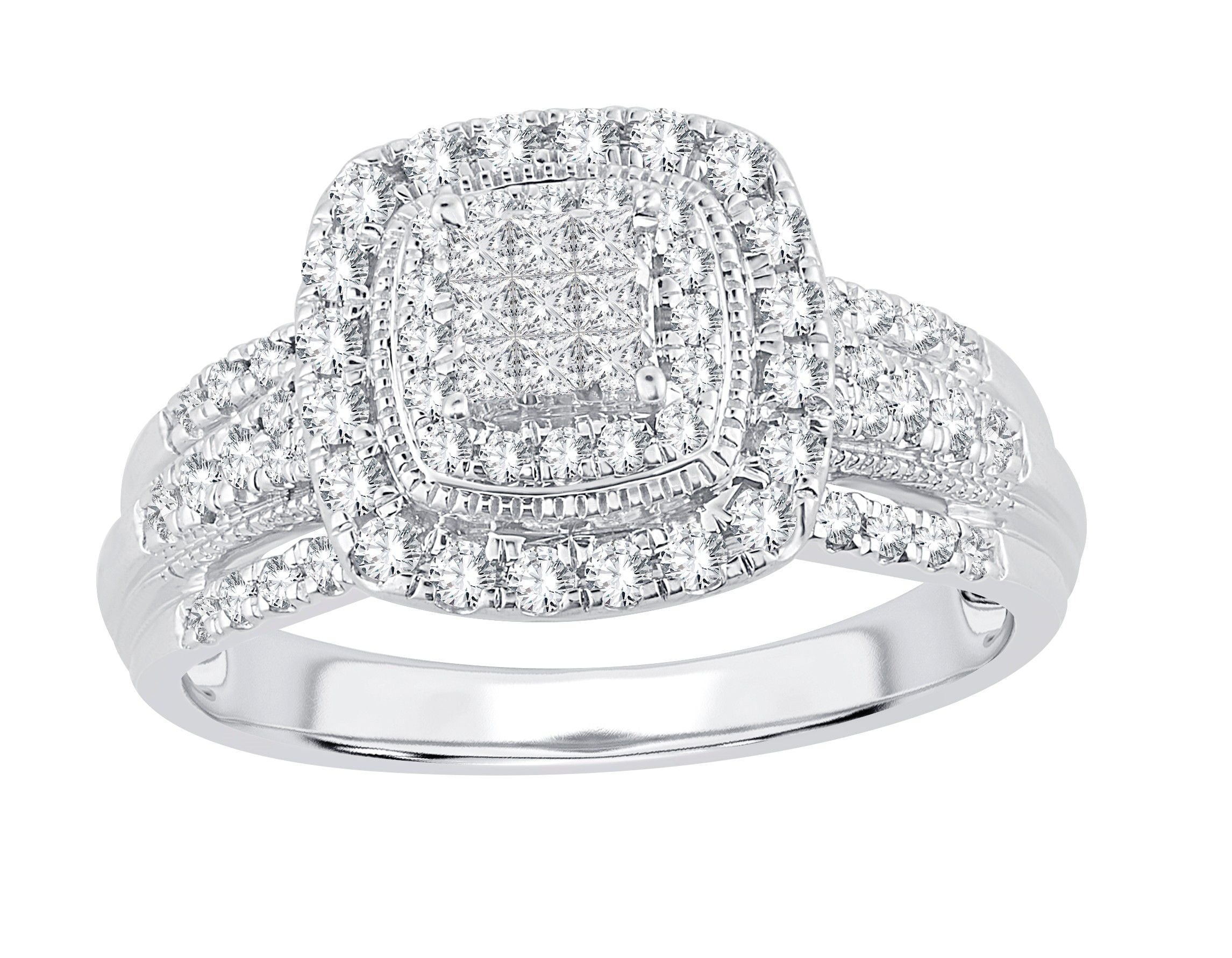 14K White Gold Beautiful 0.51Ct Diamond Ring