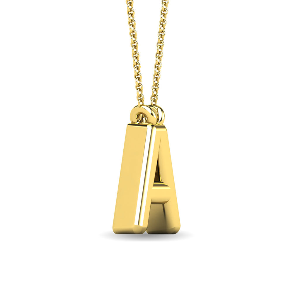 Diamond 1/20 Ct.Tw. Letter A Pendant In 10K Yellow Gold&Quot;&Quot;
