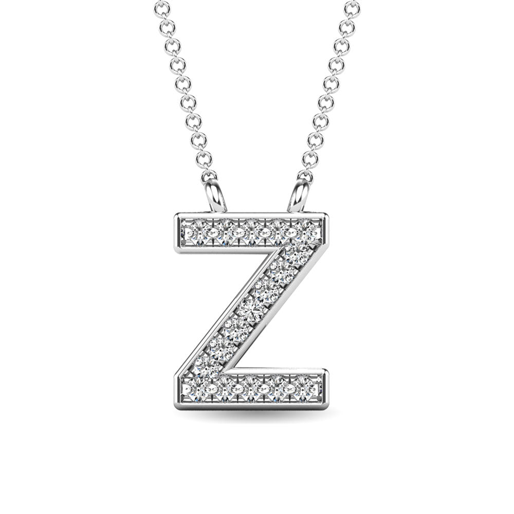 Diamond 1/20 Ct.Tw. Letter Z Pendant In 10K White Gold&Quot;&Quot;