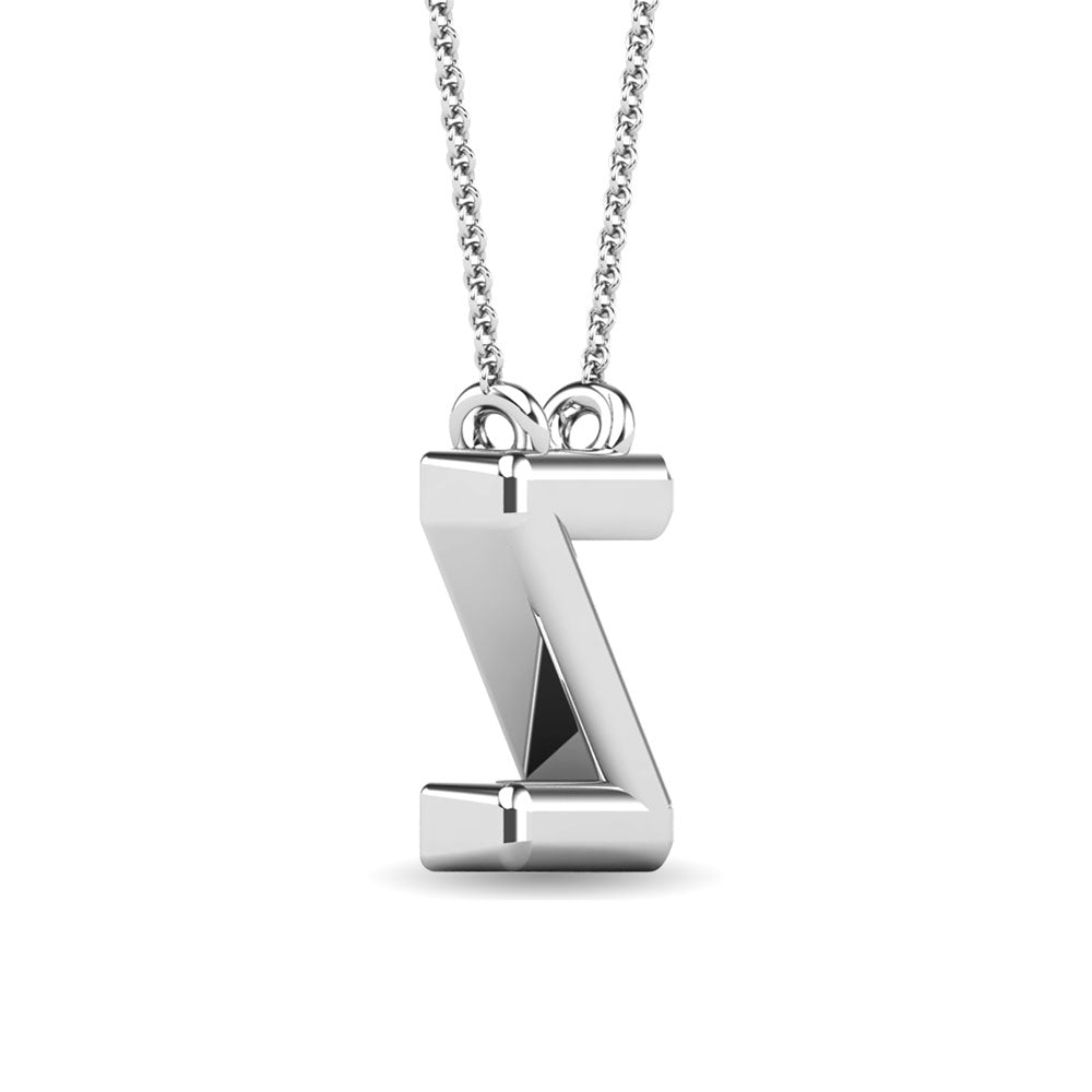 Diamond 1/20 Ct.Tw. Letter Z Pendant In 10K White Gold&Quot;&Quot;