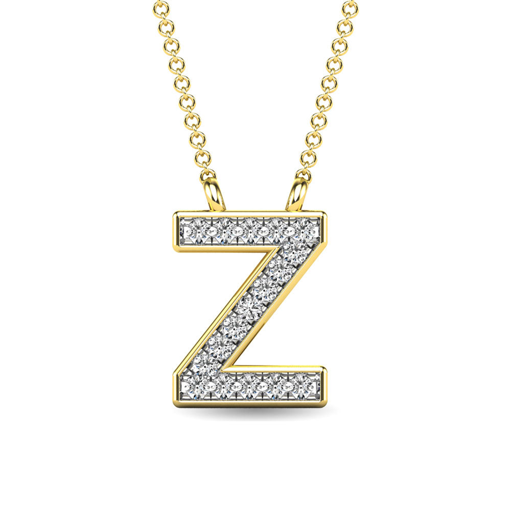 Diamond 1/20 Ct.Tw. Letter Z Pendant In 10K Yellow Gold&Quot;&Quot;