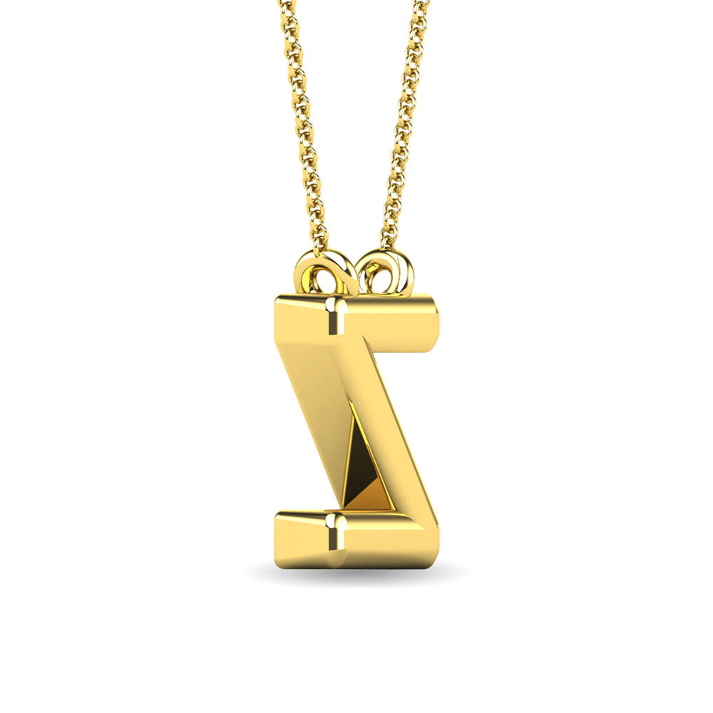 Diamond 1/20 Ct.Tw. Letter Z Pendant In 10K Yellow Gold&Quot;&Quot;