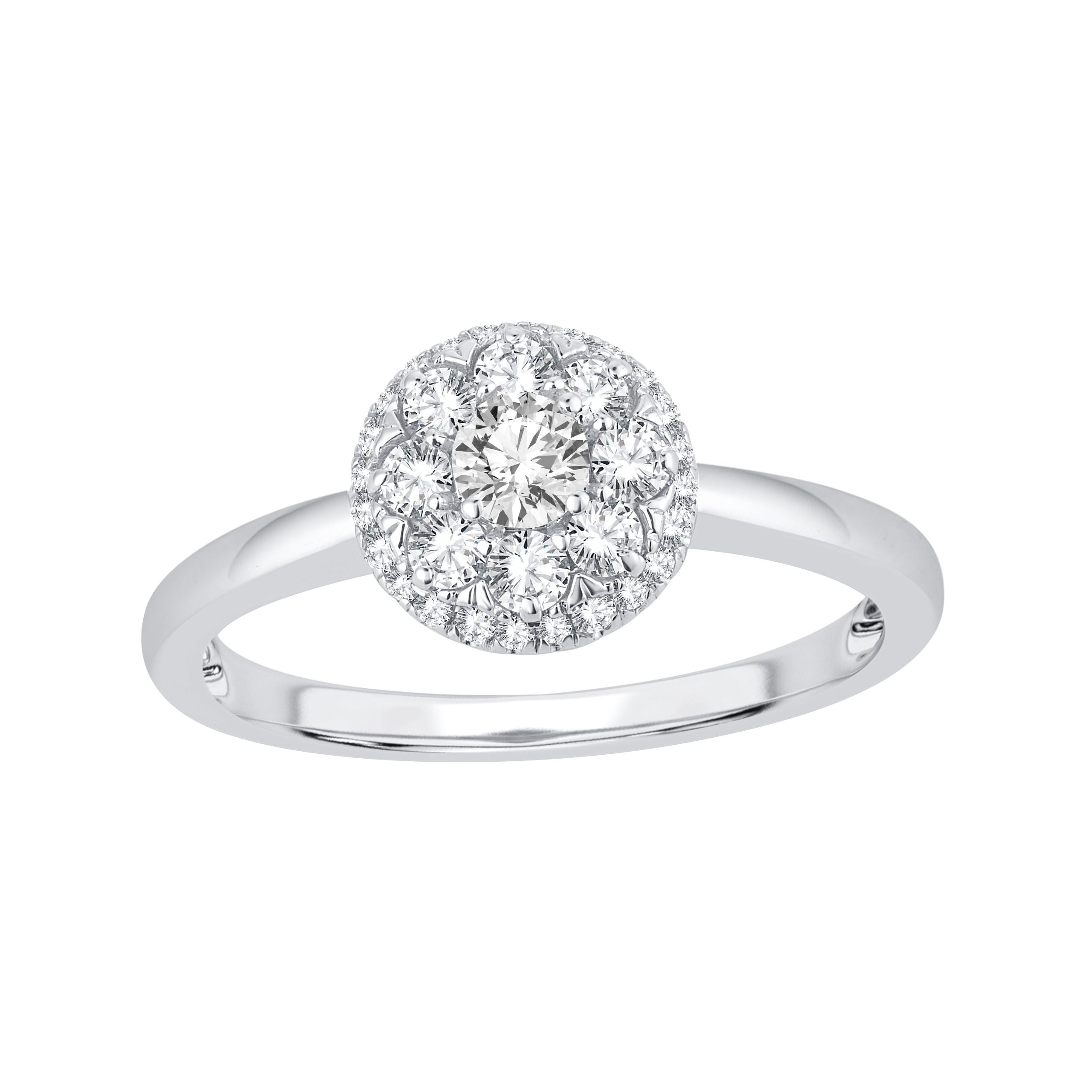 14K White Gold Gorgeous 0.51Ct Engsgement Ring