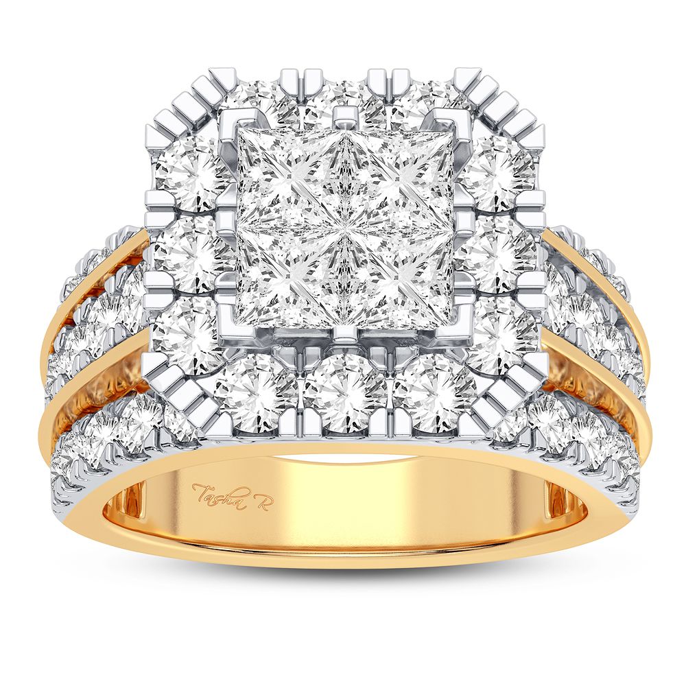 14K Yellow Gold Magnifcnet 3.00Ct Diamond Ring