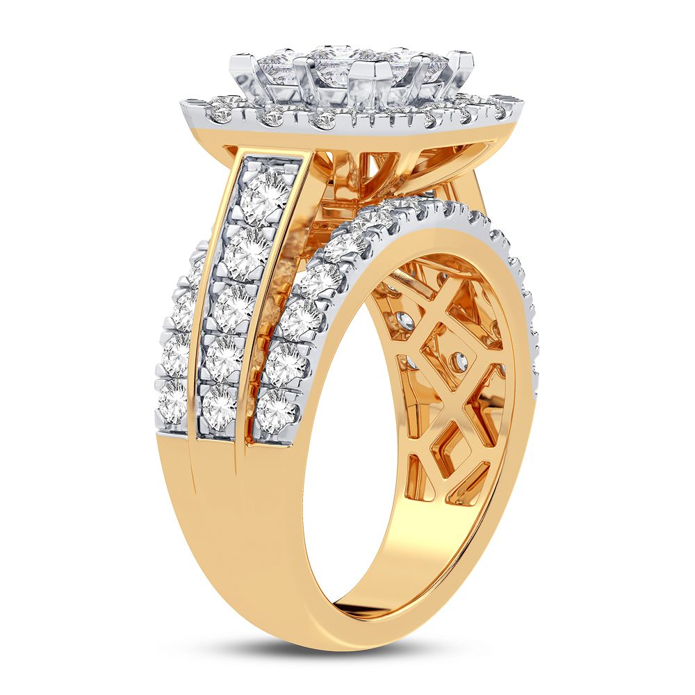 14K Yellow Gold Magnifcnet 3.00Ct Diamond Ring