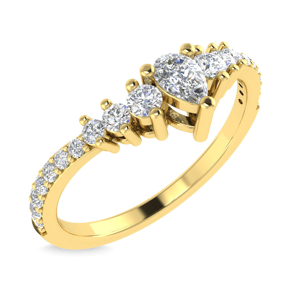 Diamond 1/3 Ct.Tw. Anniversary Band In 14K Yellow Gold
