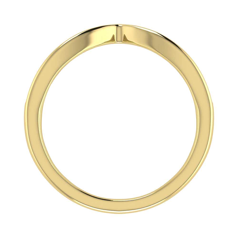 14K Yellow Gold 1/5 Ct.Tw. Diamond Chevron Band