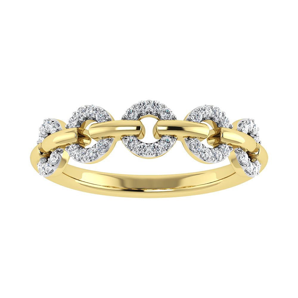 10K Yellow Gold 1/6 Ct.Tw. Diamond Fashion Ring