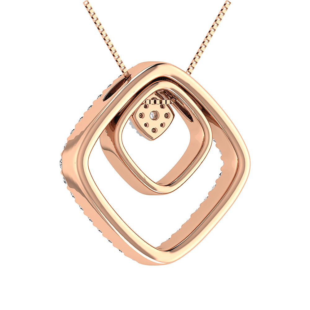 10K Rose Gold 1/2 Ct.Tw. Diamond Slide Pendant