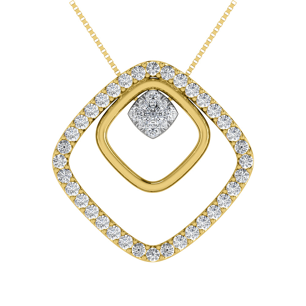 10K Yellow Gold 1/2 Ct.Tw. Diamond Slide Pendant