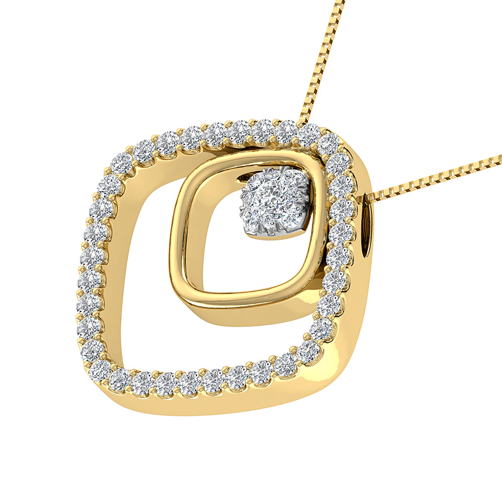 10K Yellow Gold 1/2 Ct.Tw. Diamond Slide Pendant