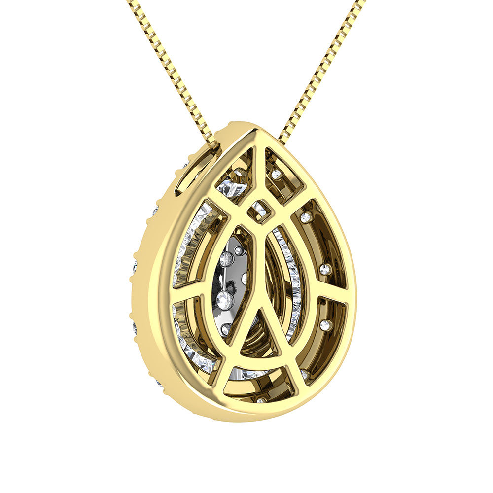 10K Yellow Gold 3/4 Ct.Tw. Diamond Pear Shape Pendant