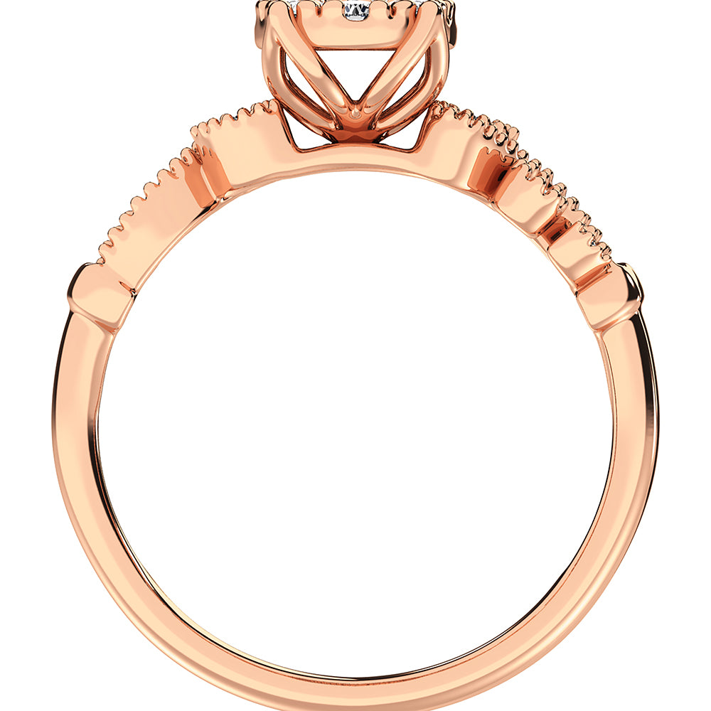 10K Rose Gold 1/3 Ct.Tw. Diamond Promise Ring