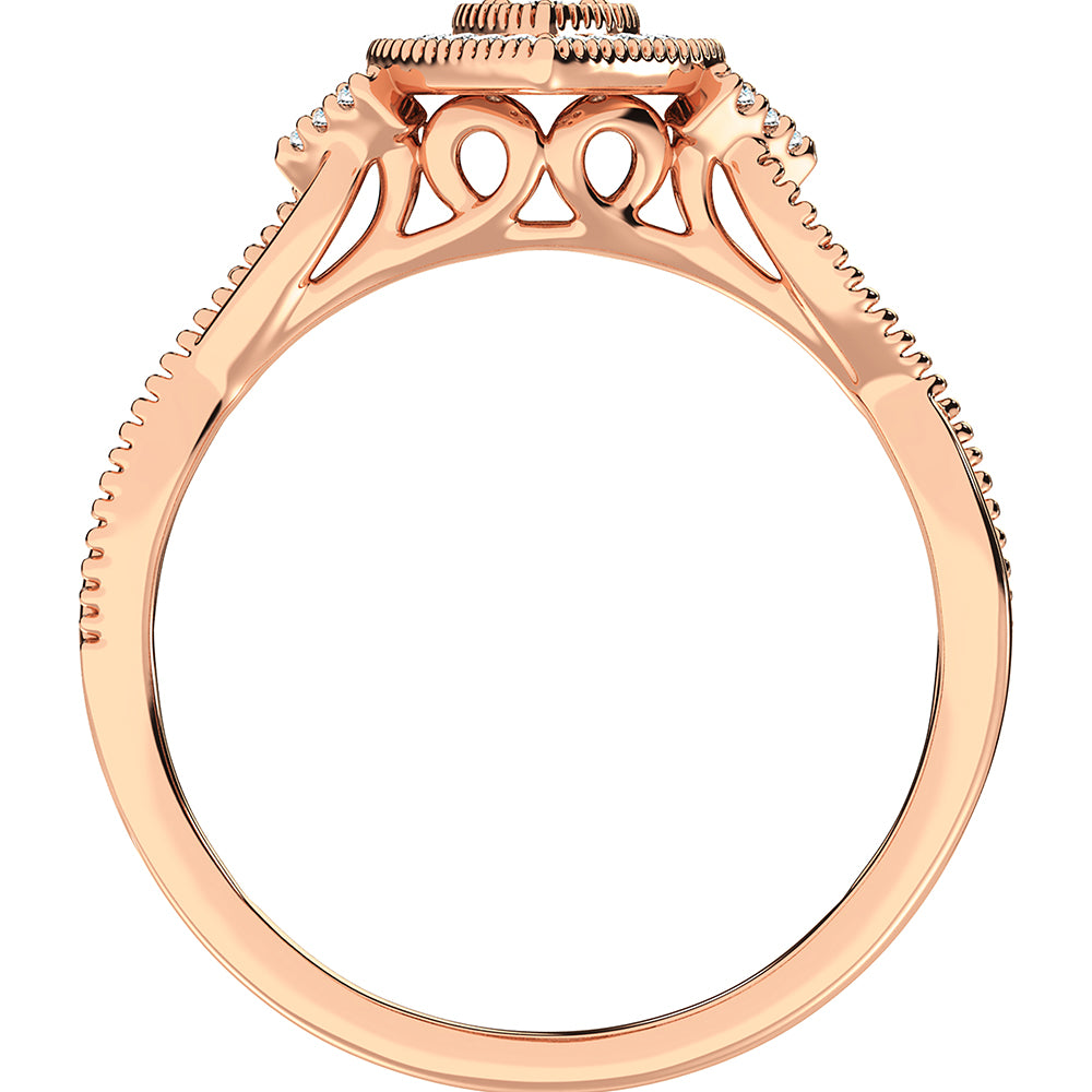 10K Rose Gold 1/5 Ct.Tw. Diamond Promise Ring