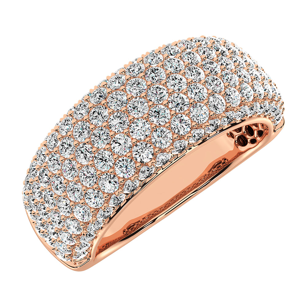 14K Rose Gold 1 5/8 Ct.Tw. Diamond Pave Set Fashion Band
