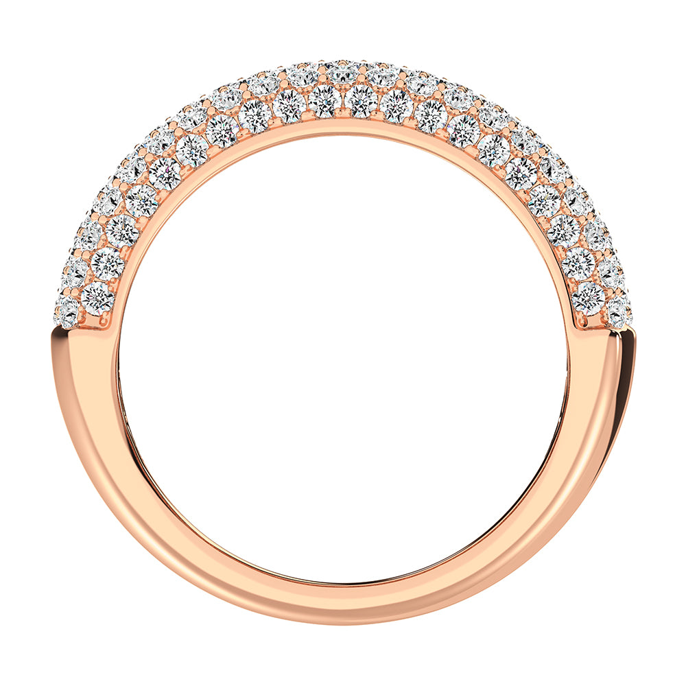 14K Rose Gold 1 5/8 Ct.Tw. Diamond Pave Set Fashion Band