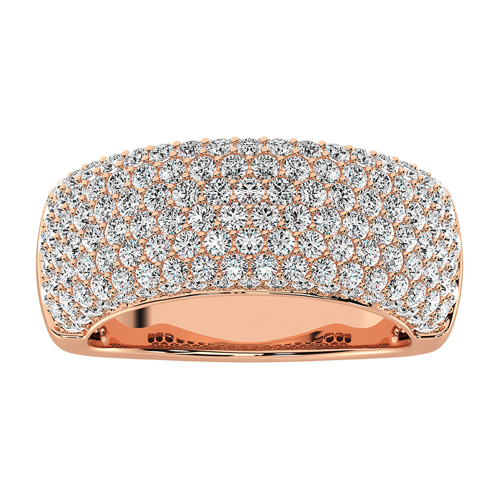 14K Rose Gold 2 Ct.Tw. Diamond Pave Set Fashion Band